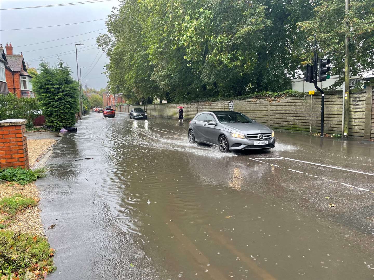 King's Road in Spalding is currently flooded