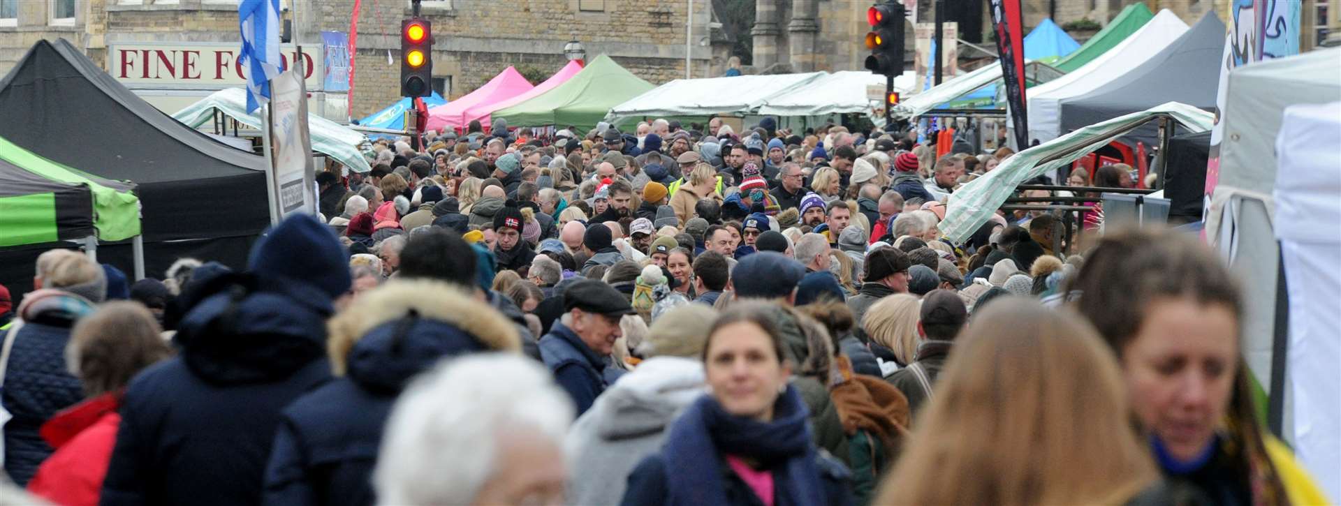 Broad Street was packed with people. Photo: Chris Lowndes