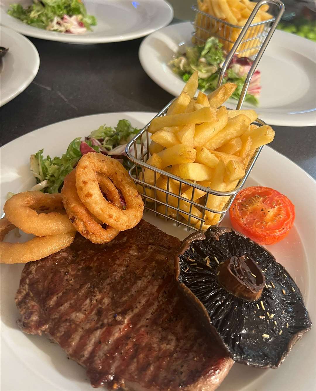 Steak and chips