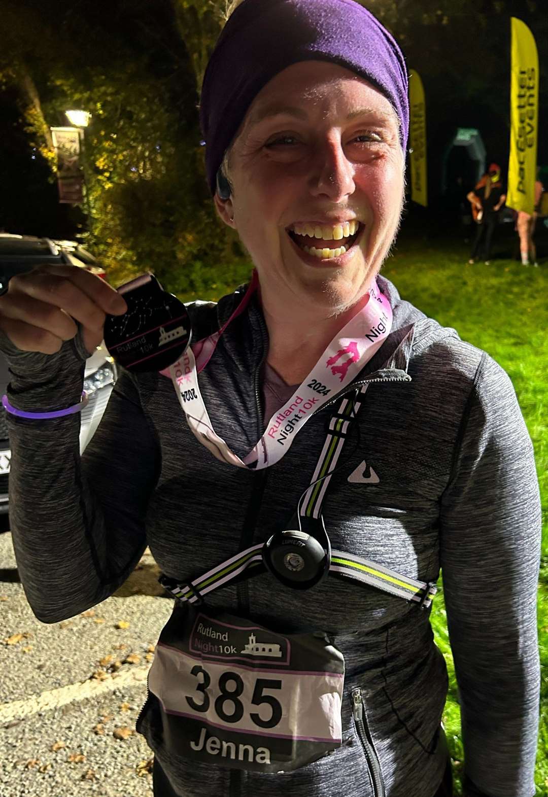 Jenna Holliday after the Rutland Night 10k last year