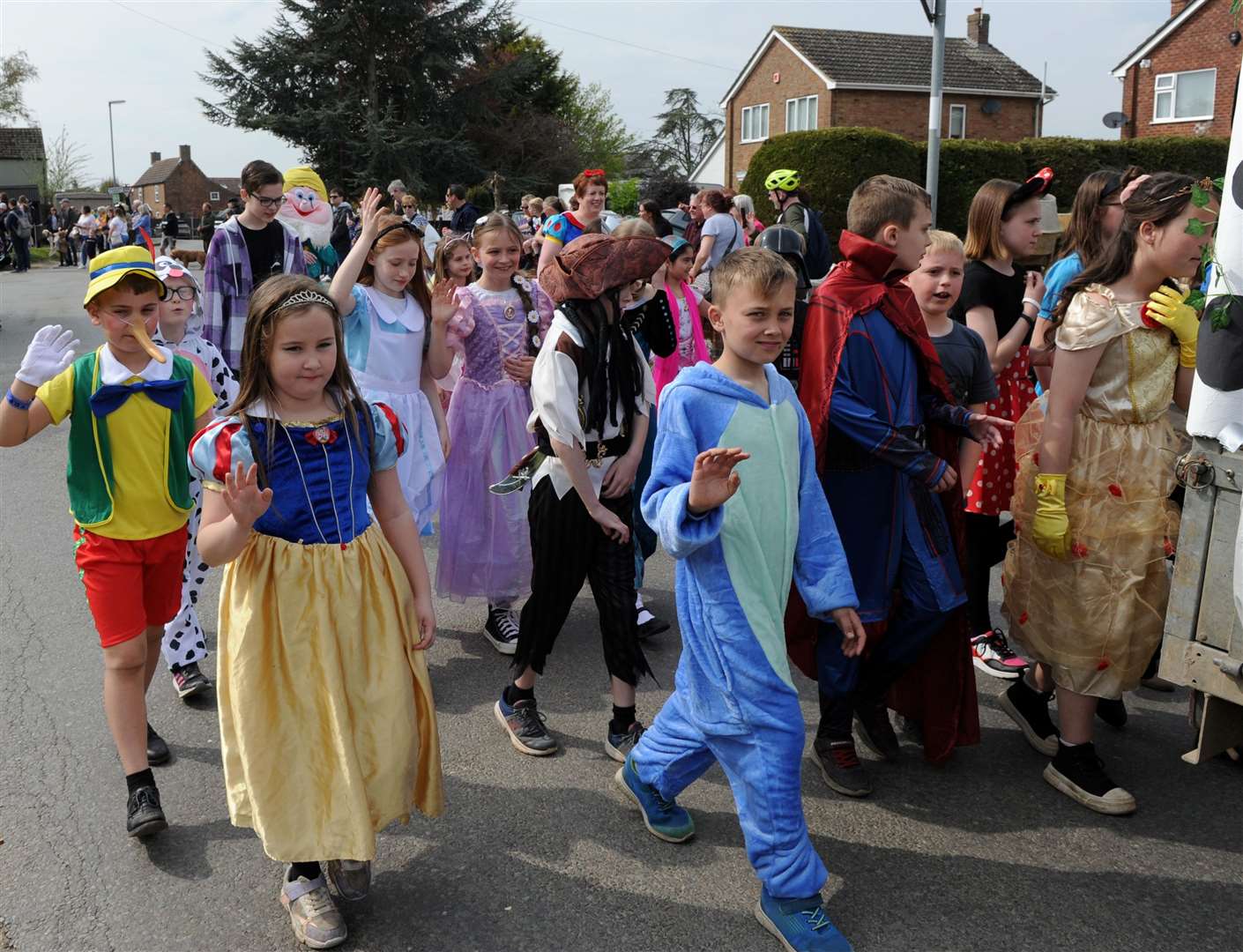 Children enjoy Moulton Chapel Tuliptime Parade