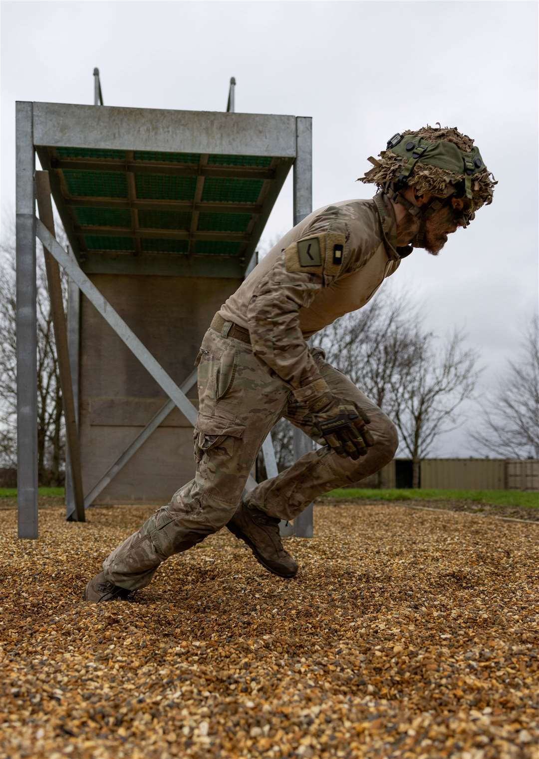 The 2nd Battalion The Royal Anglian Regiment tackled the Confidence Course in Copehill Down.