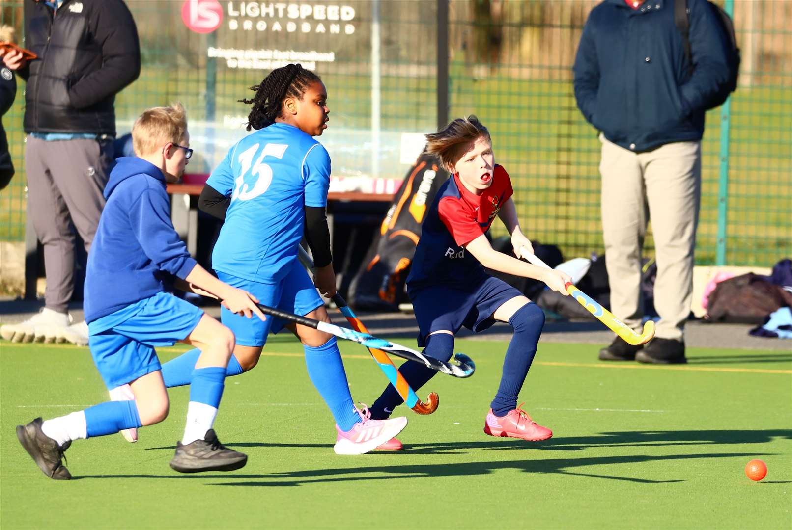 Action from the fourth of five primary school tournaments organised by Spalding Hockey Club. Photo: Nigel Cookson