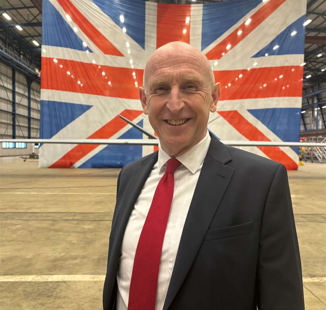 Secretary of State for Defence John Healey at RAF Waddington. Photo: James Turner
