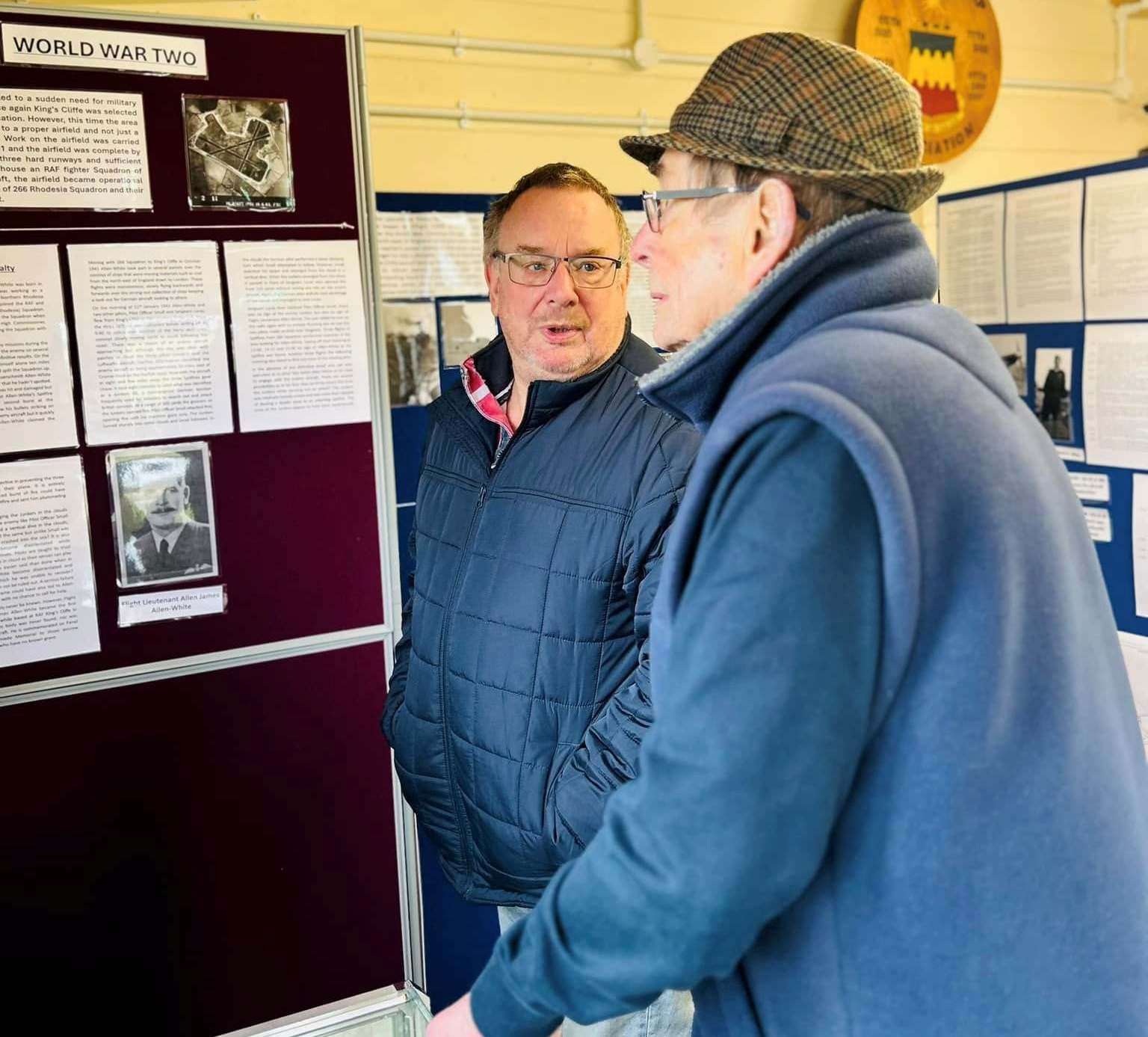 Michael was joined by his son on the visit to the museum at the former air base