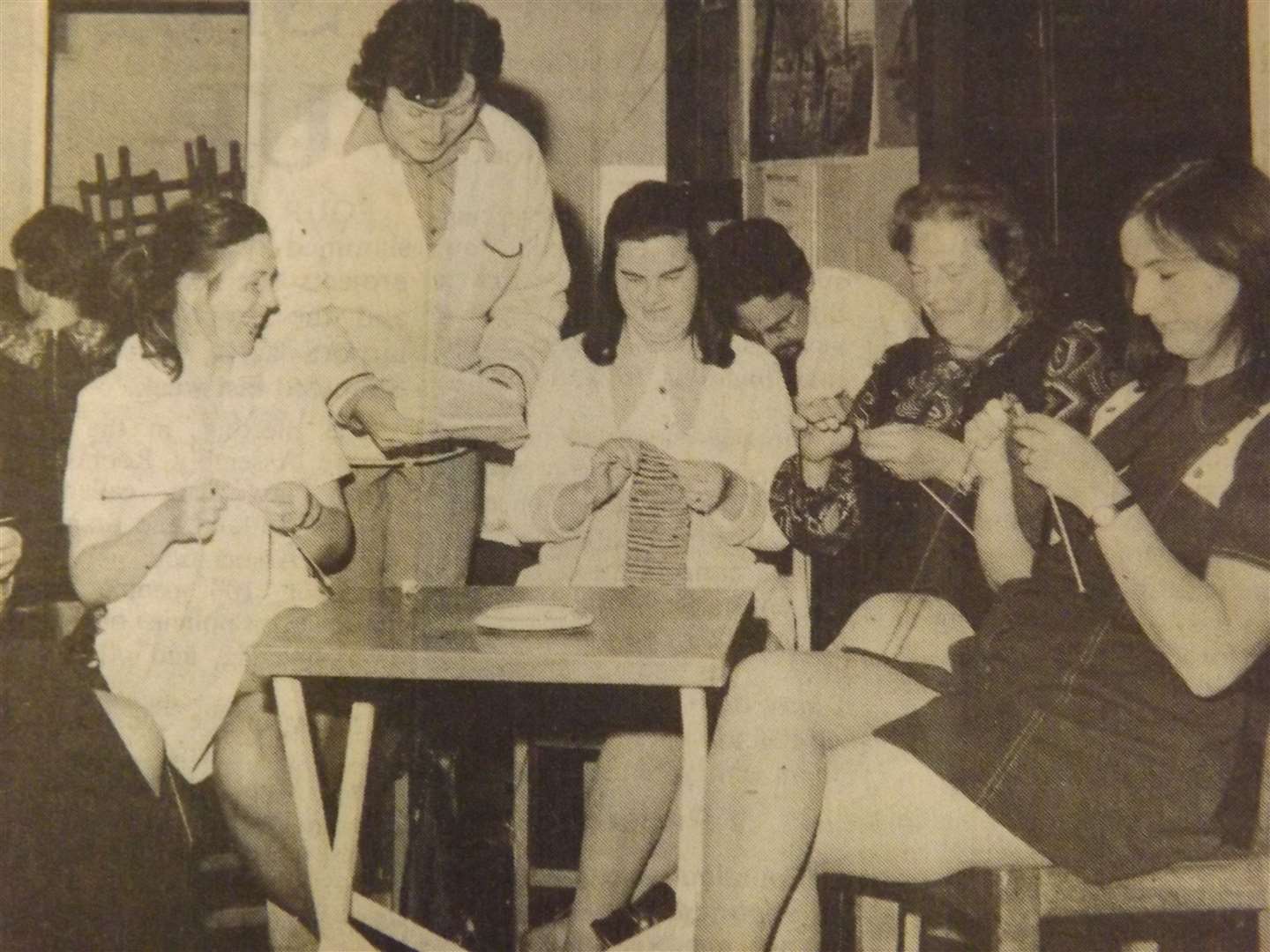 50 years ago: October 12, 1973 – At a sponsored “Knit-in “ organised by the bellringers of St Guthlac's Church, Market Deeping. Bellringers' treasurer Mr A. Ball (centre) has a word with the ladies. On the left is 11-year-old Susan Ross, the youngest knitter.