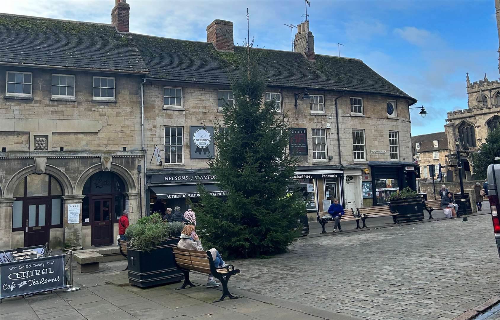 Stamford's Christmas tree has arrived