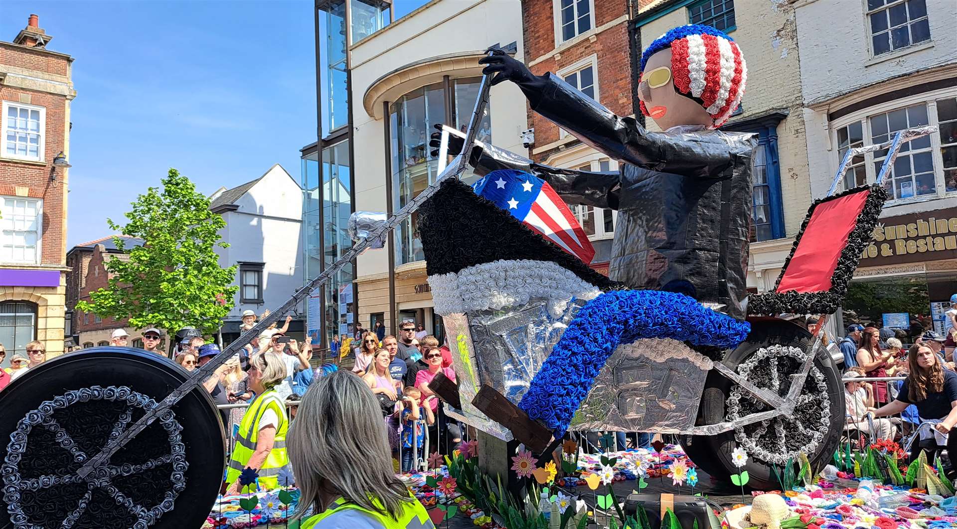 Floats are a spectacle at the parade