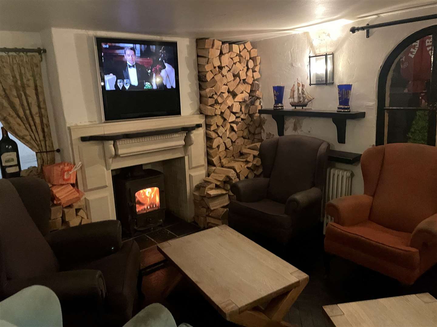 I was delighted to discover the log burner