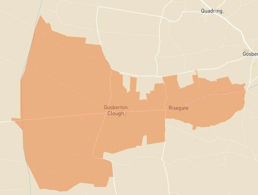 The map of the affected area. Source: National Grid