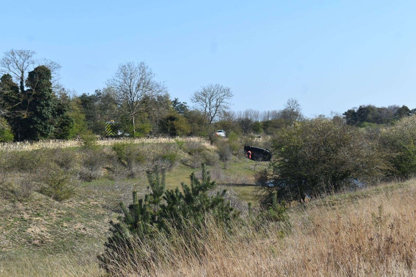 The site of the crash off the A153 near North and South Rauceby. Photo: RSM Photography
