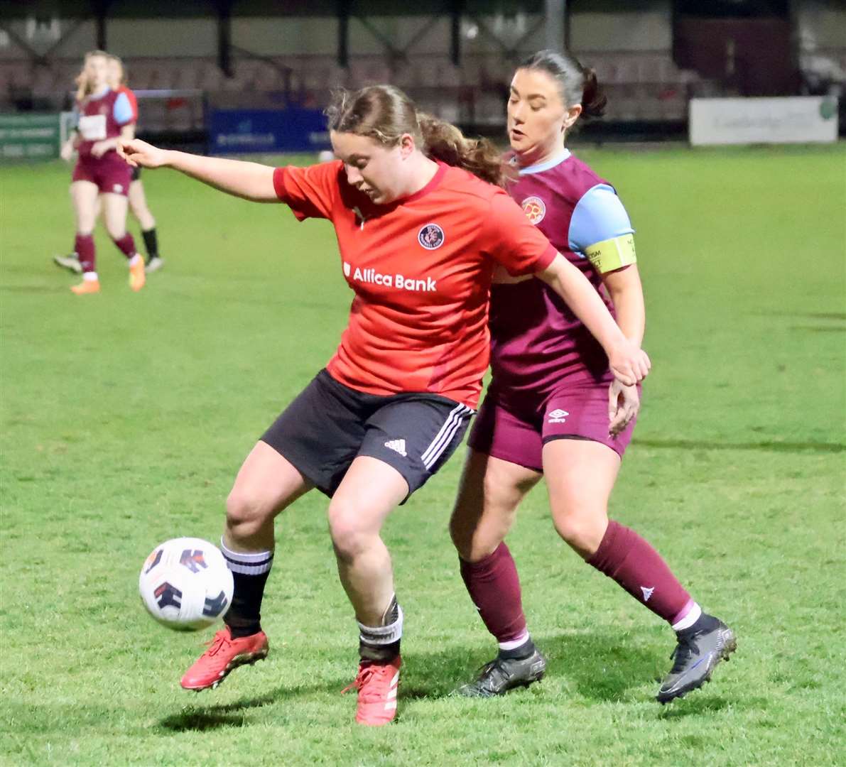 Action from Deeping Rangers Ladies' midweek win at Histon. Photos: Jason Richardson