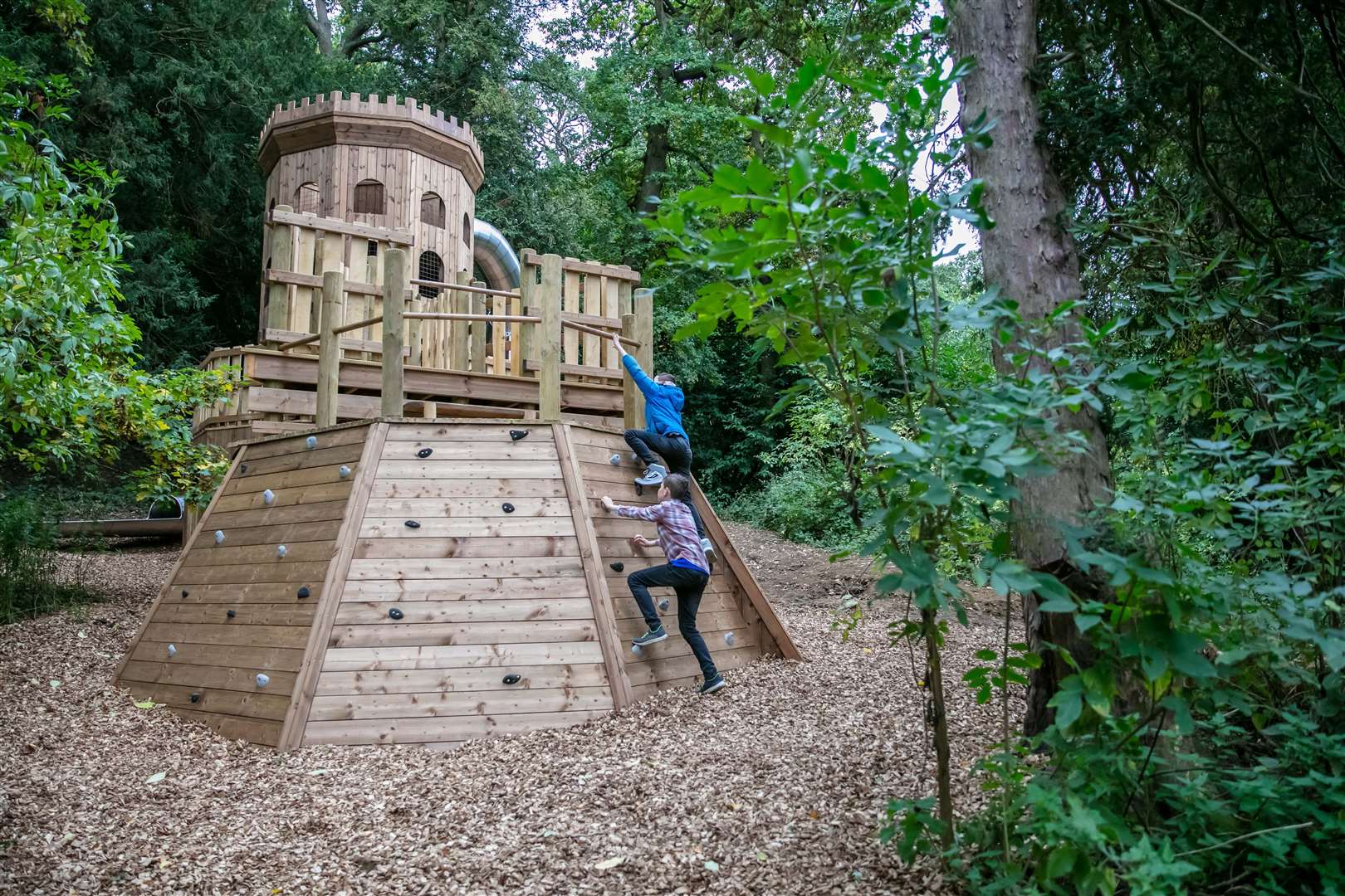 Children enjoying the adventure playground at Belvoir Castle