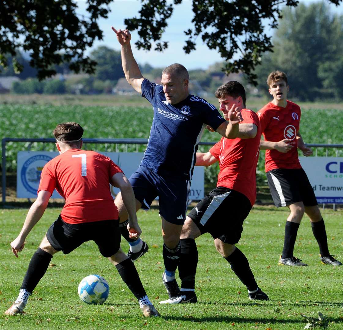 Action from Moulton Harrox's home defeat to Uppingham. Photo: Chris Lowndes