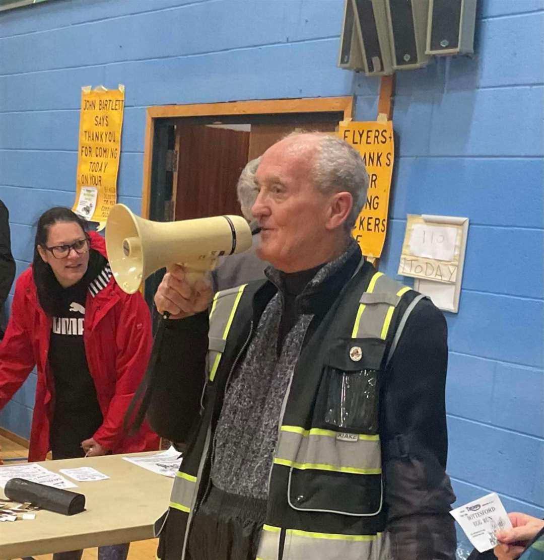People gathered in the Meres Leisure Centre to collect the toys. Photo: Ian Selby