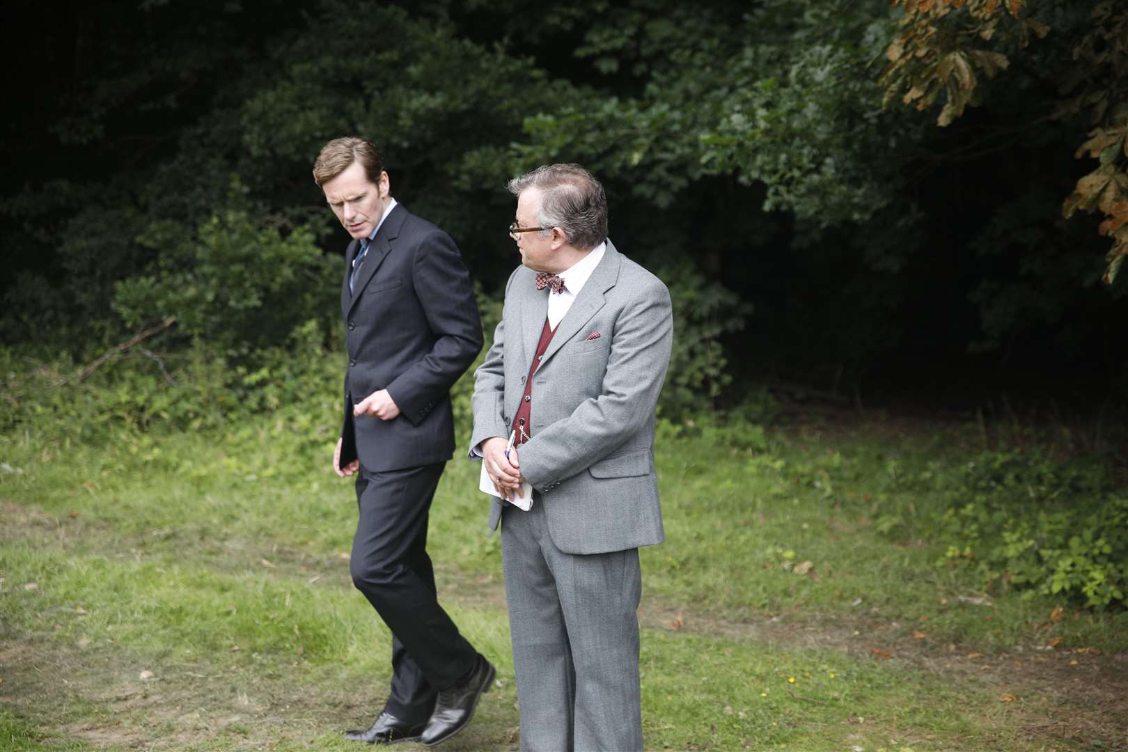 James Bradshaw, with Shaun Evans, has appeared in Endeavour since its first episode in 2012. Photo: ITV