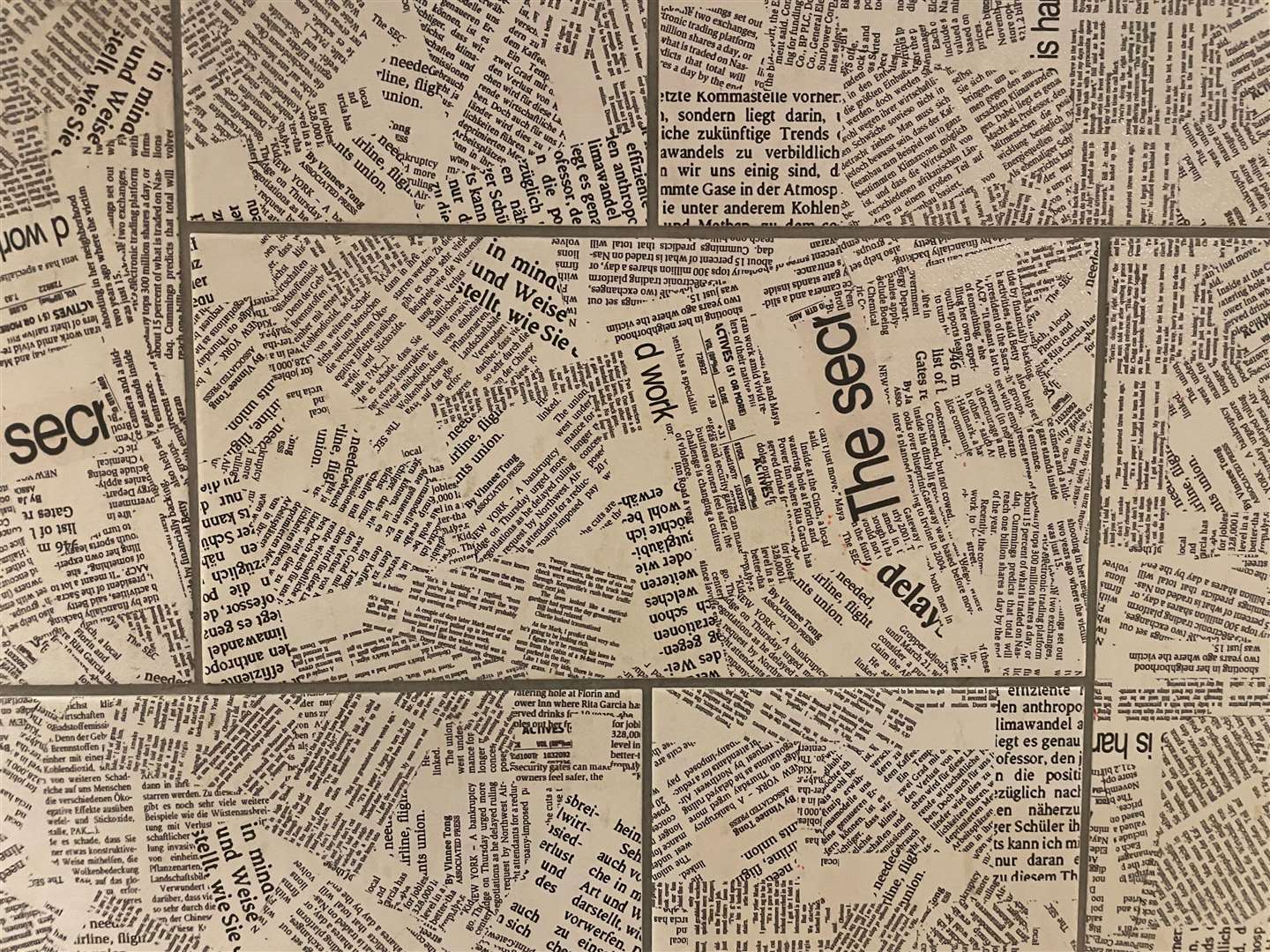 Even the wall tiles were a nod to the paper days