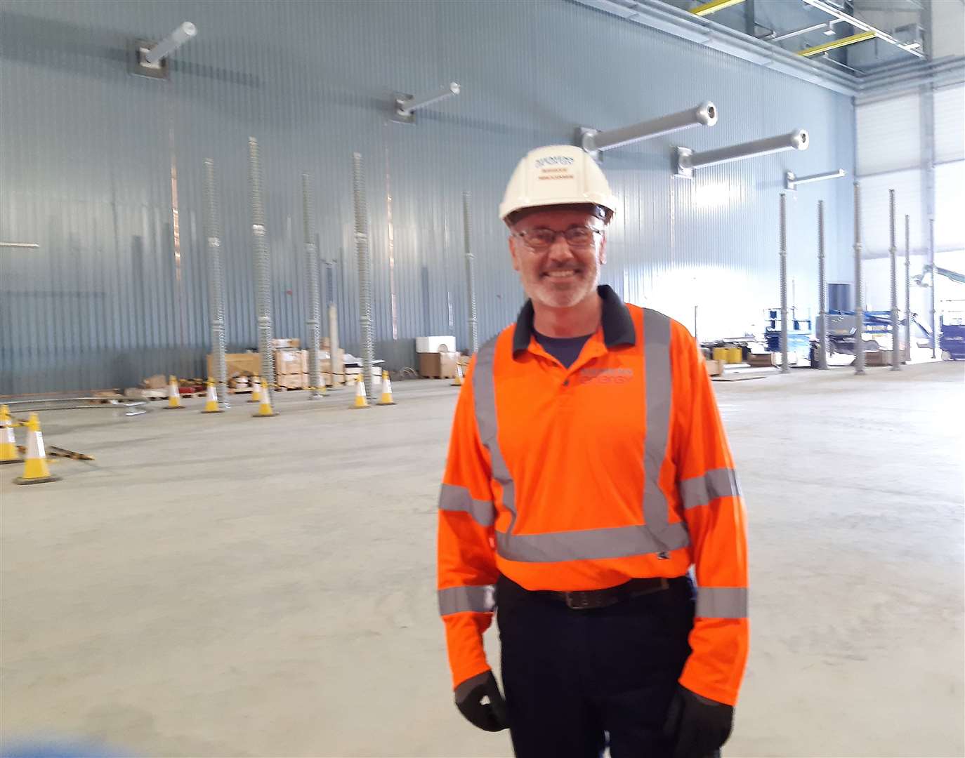 Siemens Energy's Scott Williams in one of the halls at the Viking Link Interconnector