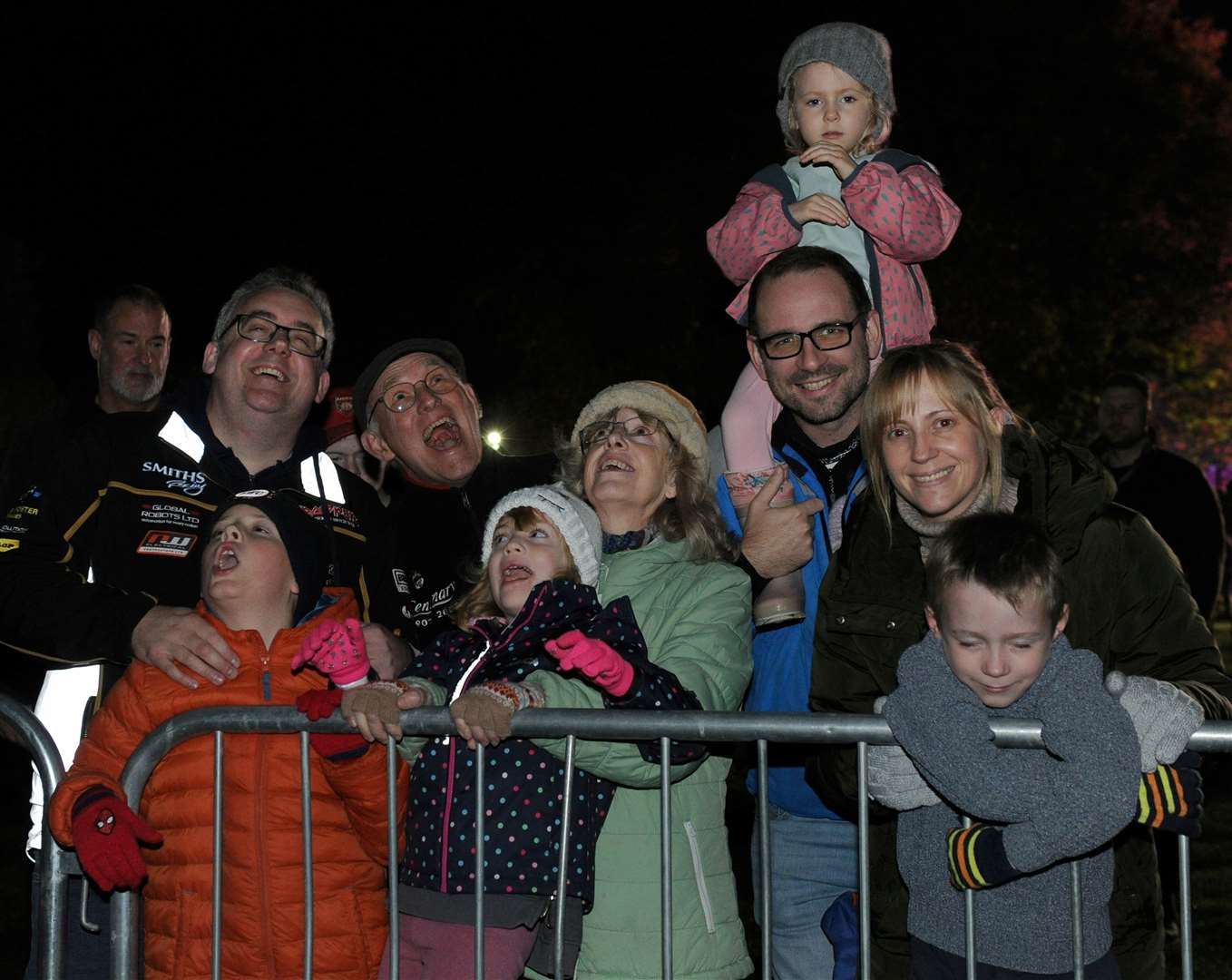Crowds gathered to watch the Robbie Williams-themed display