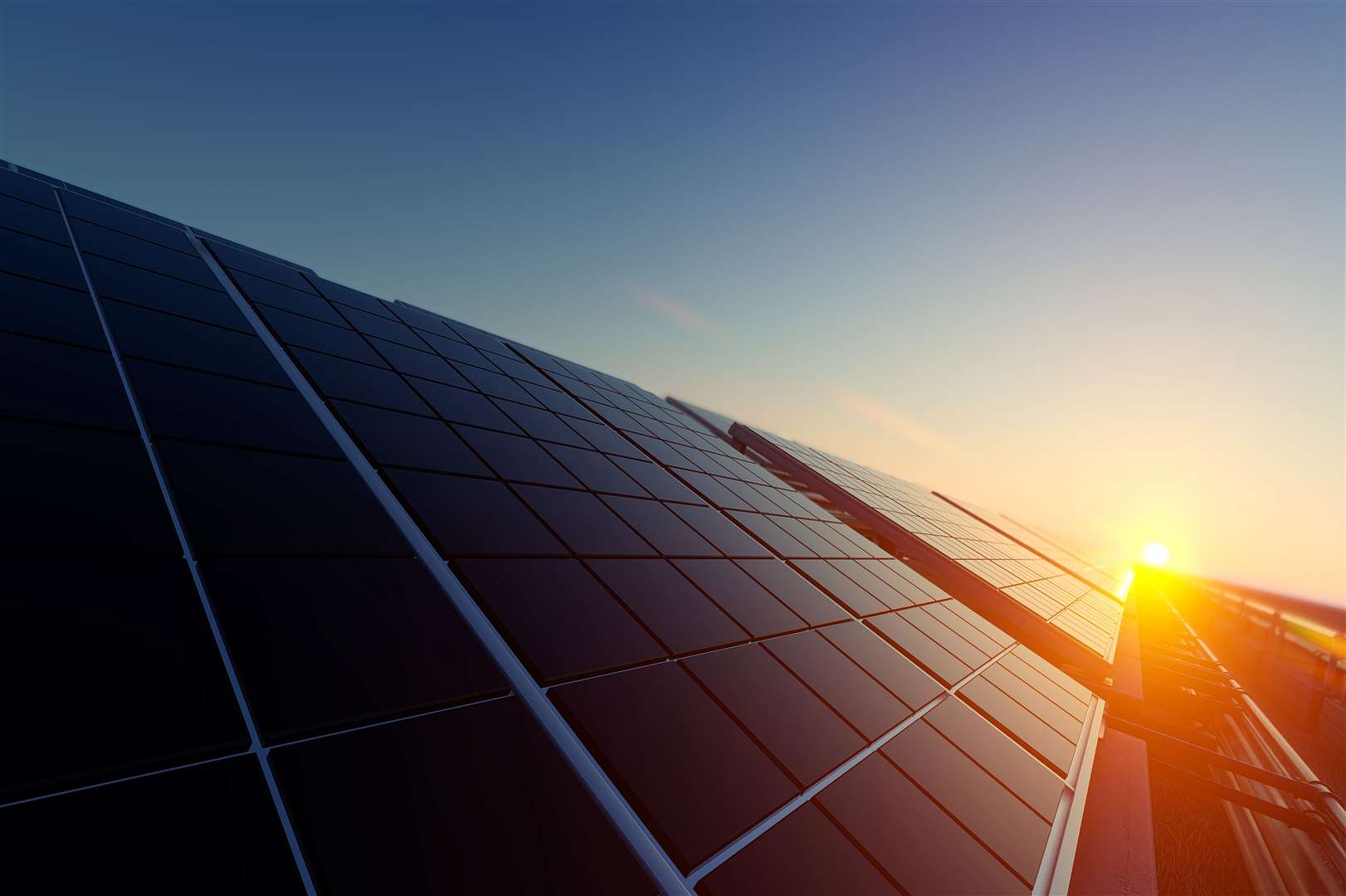 Solar farm, panels