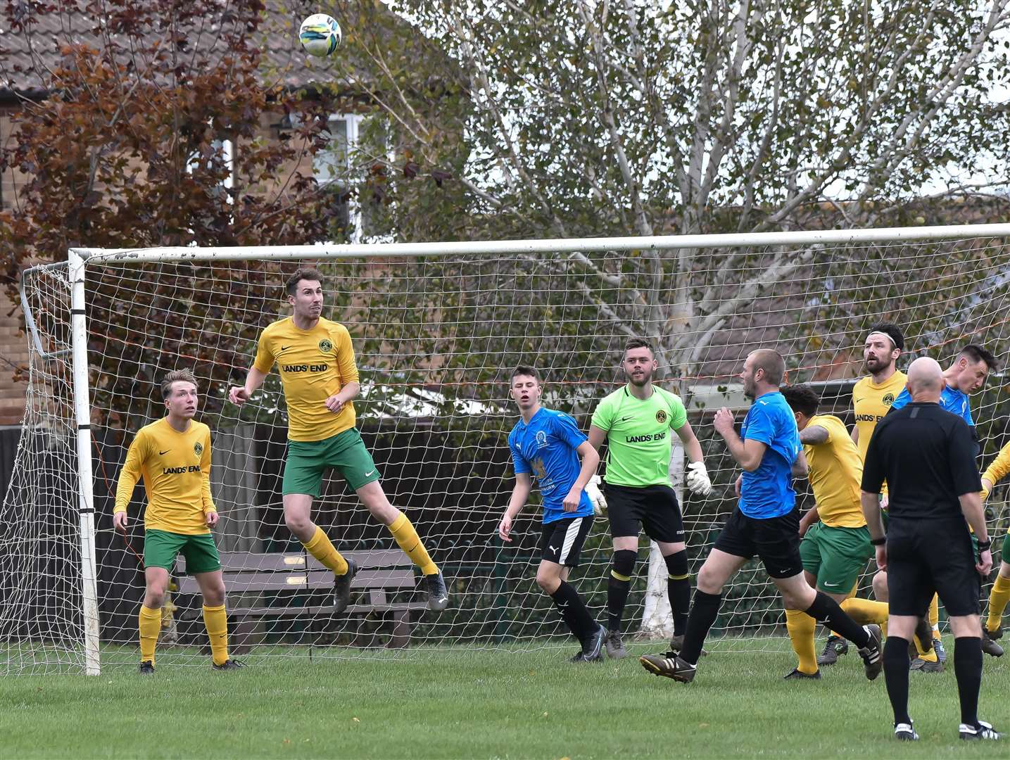 Uppingham (blue) v Oakham, Peterborough League Premier Division. Picture: David Pearson (53017293)