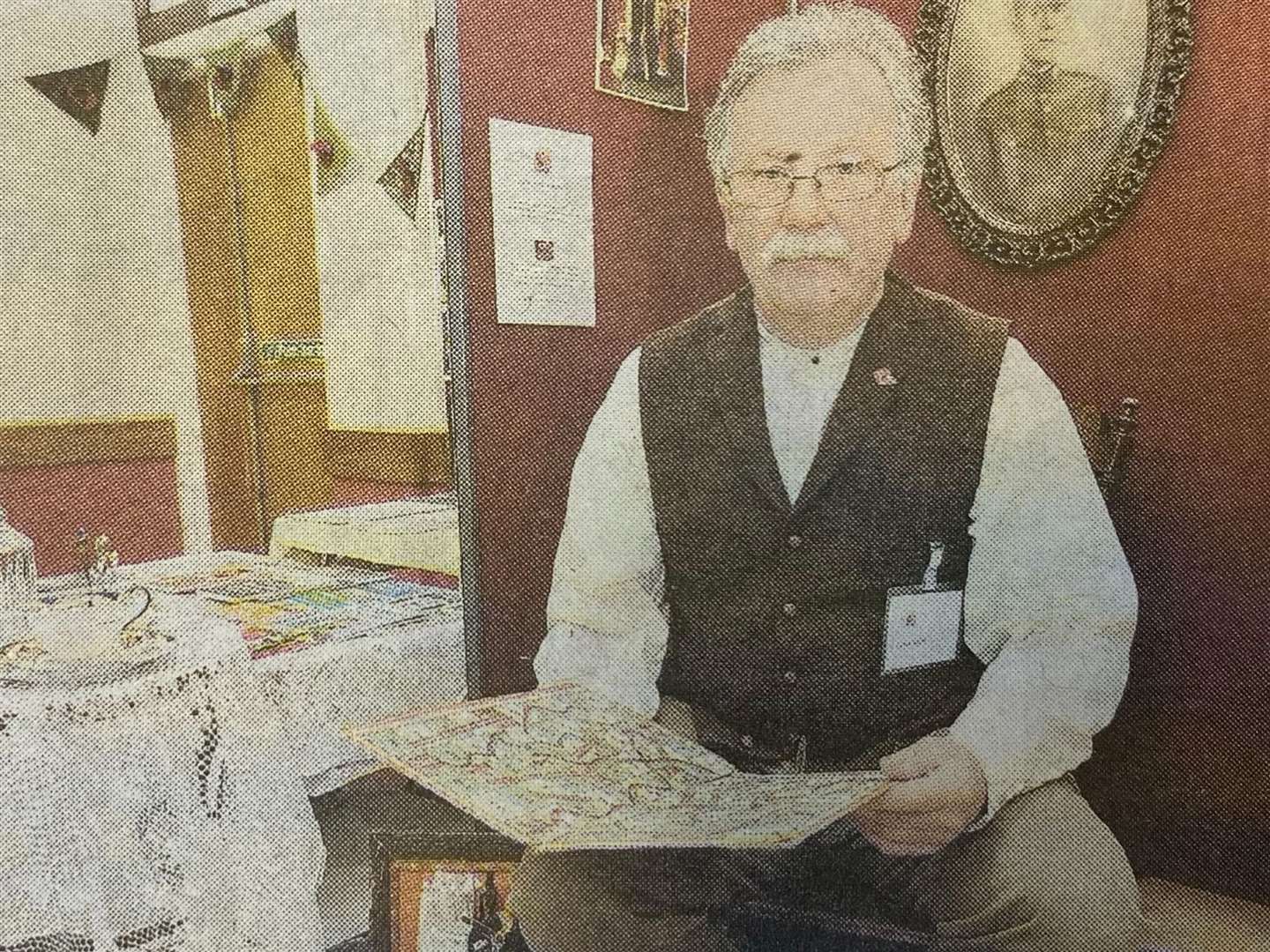 Greg Ford in his war years living room 10 years ago.