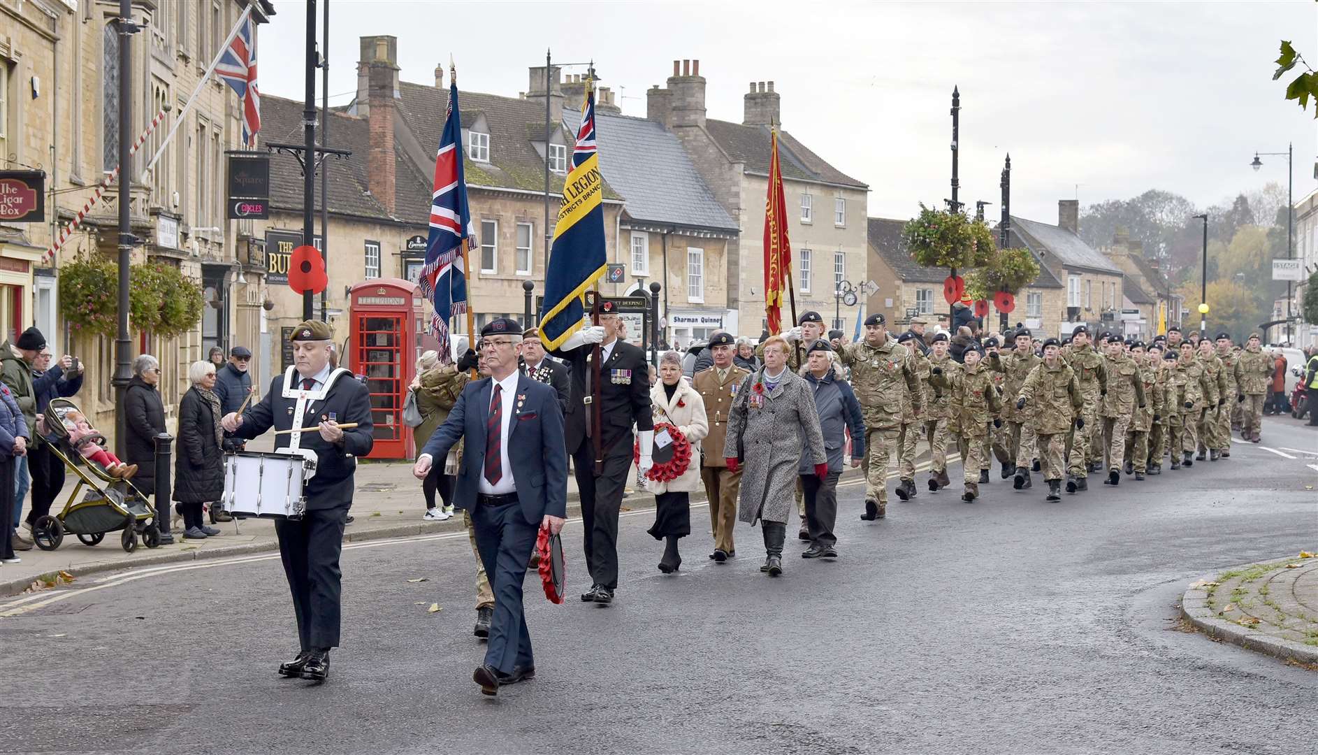 The parade through Market Deeping. Photo: David Pearson