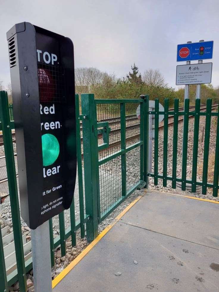 The new crossing is complete with red green lights PHOTO Andy Morton