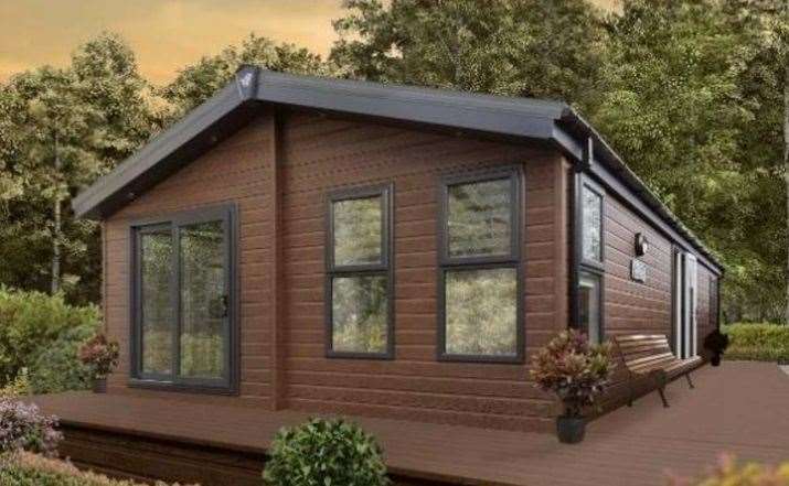 An example of how the caravans will look, as shown in the supporting statement