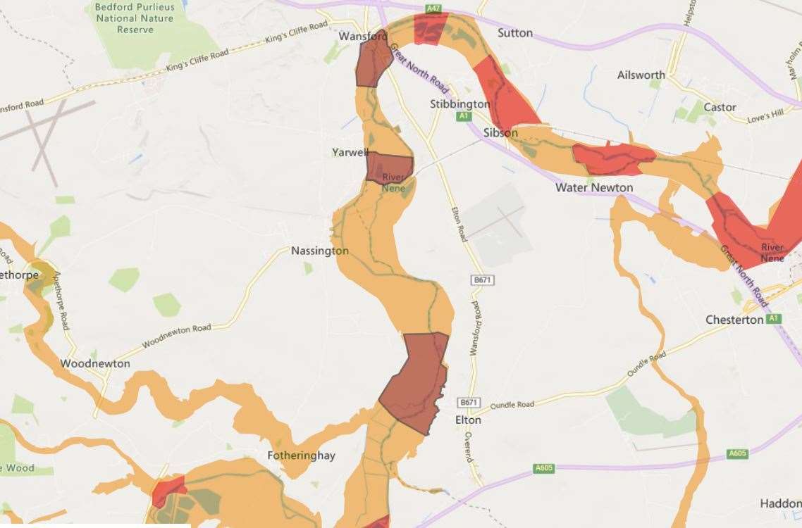 A severe flood warning was issued by the Environment Agency