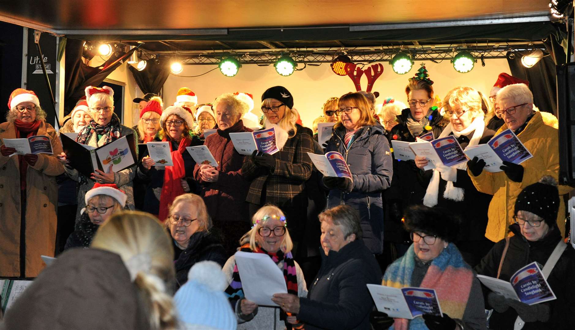 Carol singers entertain at the event