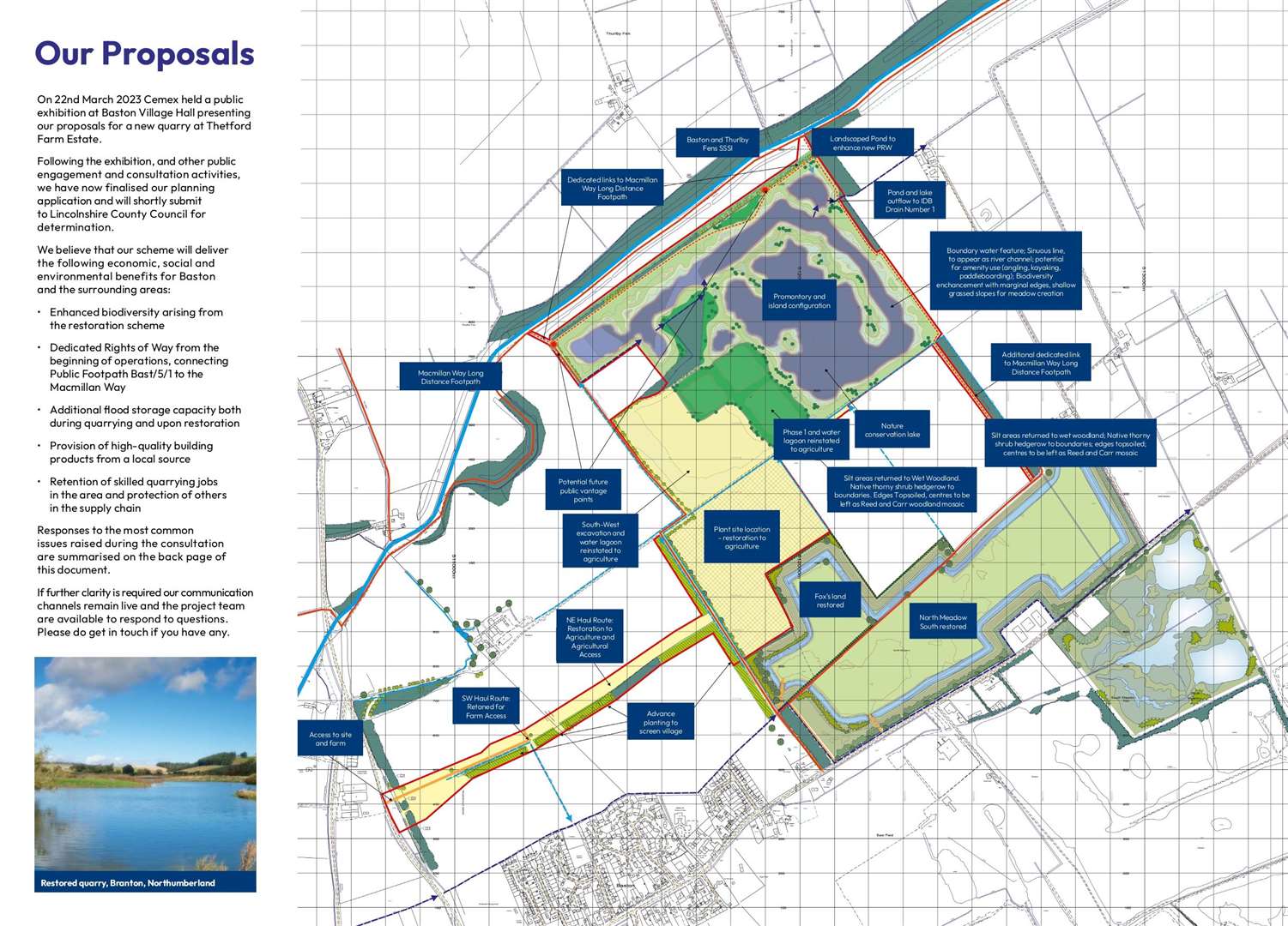 Cemex proposes a new sand and gravel quarry north of Baston