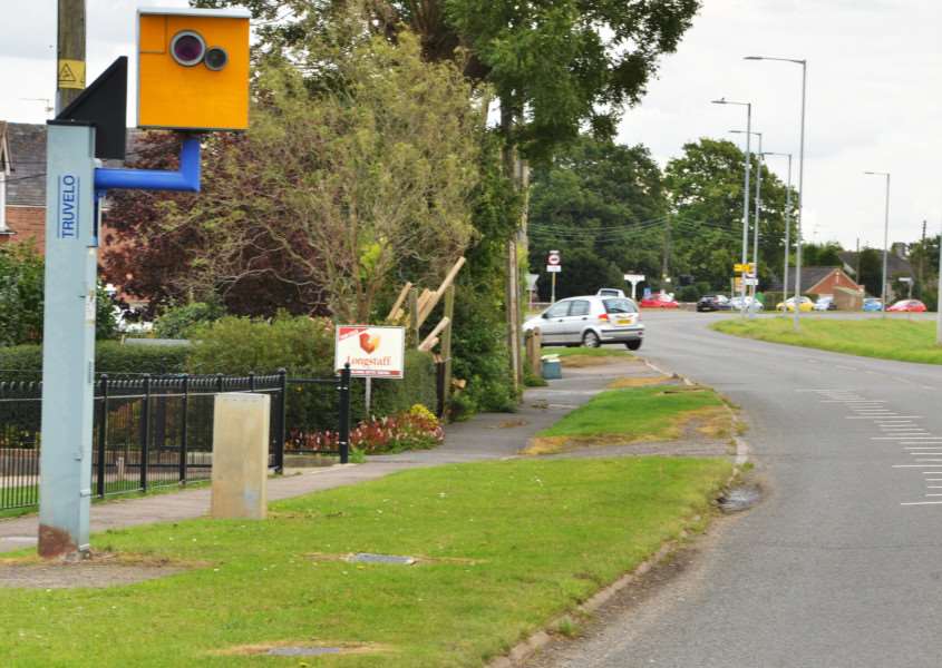 The speed camera on Barrier Bank, Cowbit. Photo by Tim Wilson. SG120917-119TW.