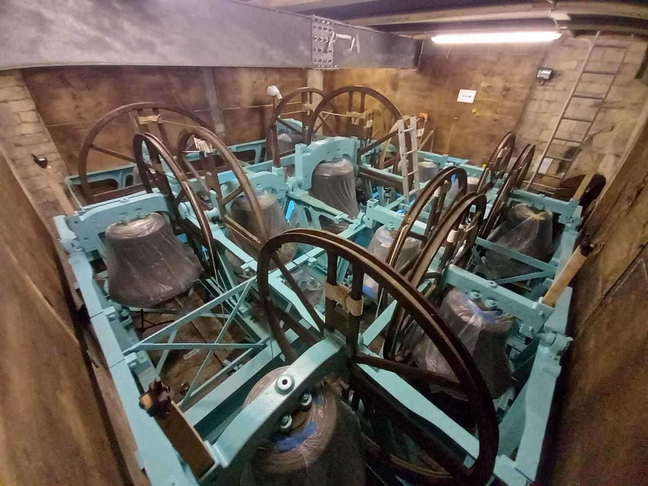 A look inside the bells.