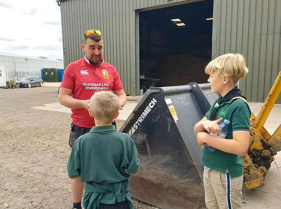Youngsters from 2nd Pinchbeck Scout Group learn about horticulture at Lambs Flowers