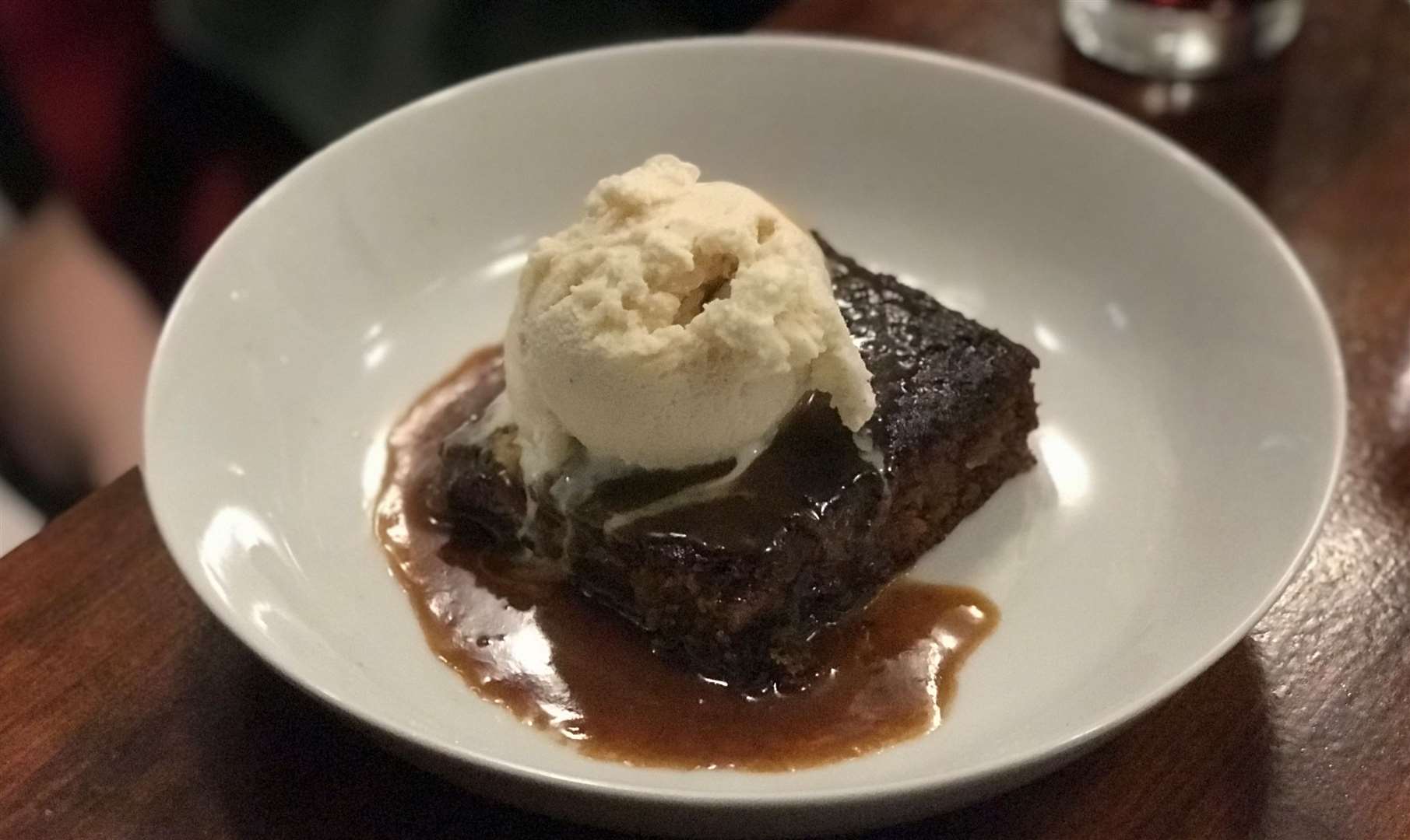 The sticky toffee pudding