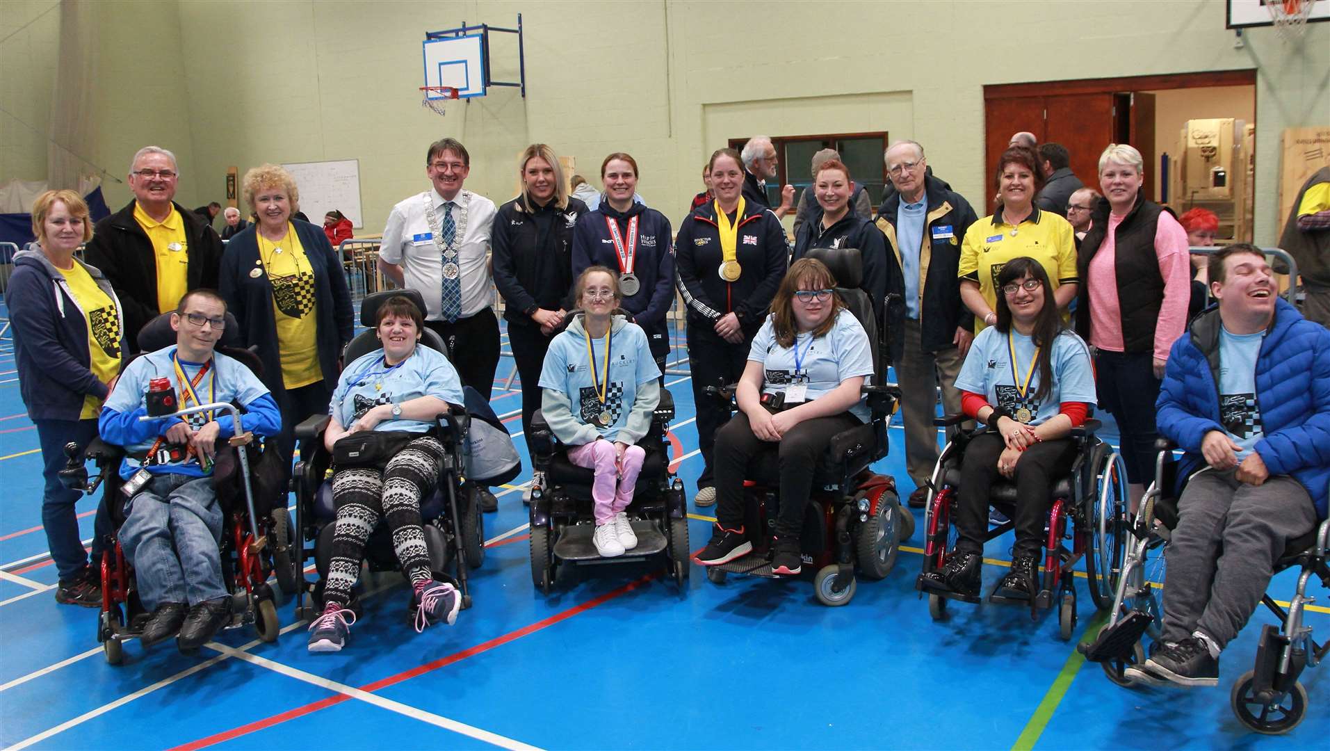 Athletes in the disability games