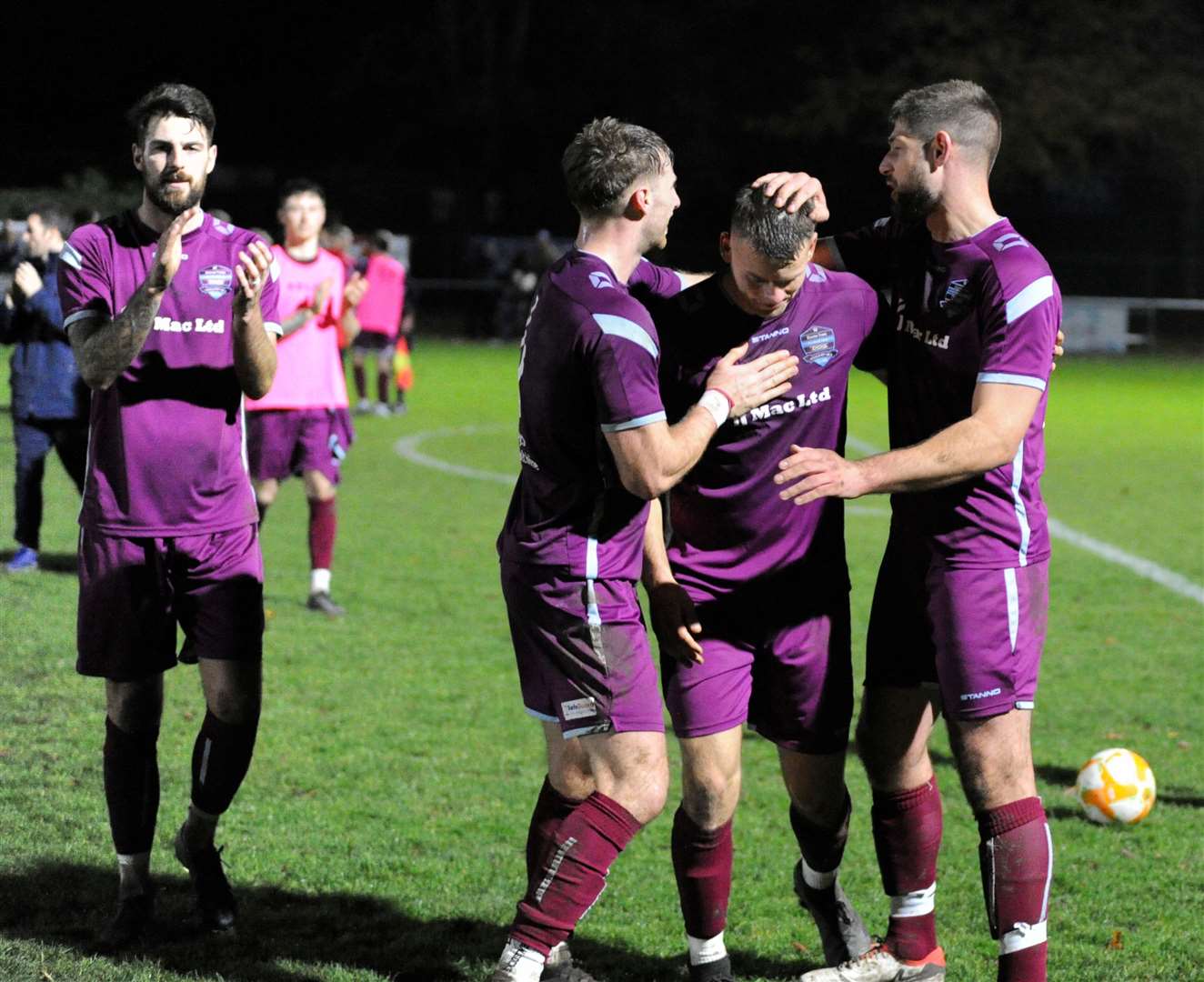 Action from Bourne Town's victory over Radford. Photo: Chris Lowndes