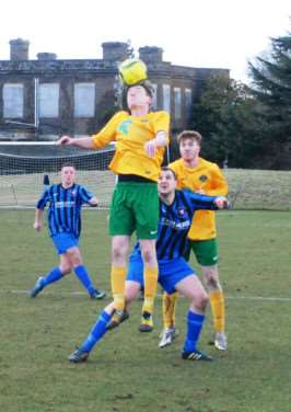 Oakham United in action with Coates Athletic. Photo: John Evely
