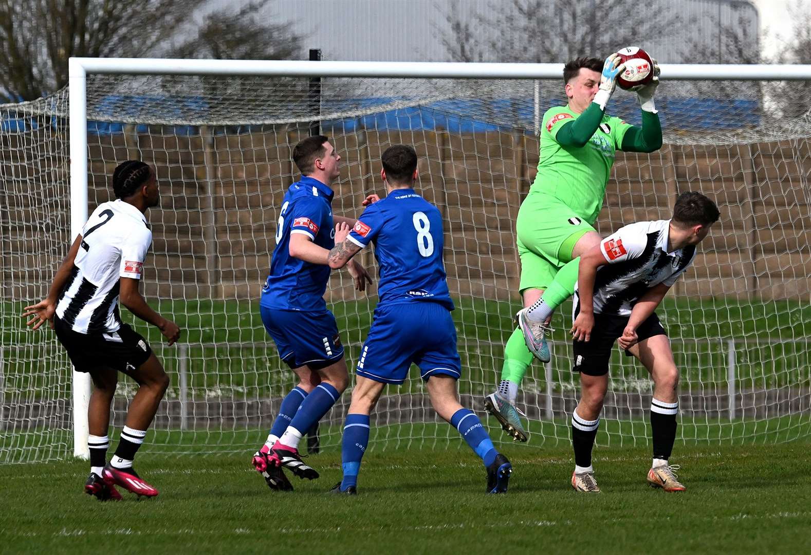 Action from Grantham's home draw with Sheffield on Saturday. Photo: Toby Roberts