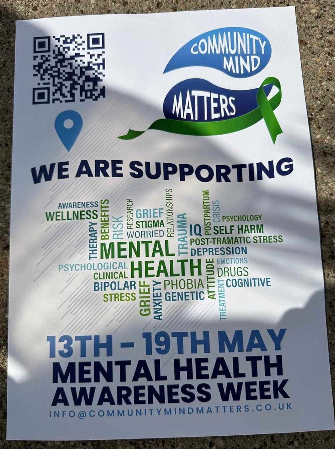The mental health awareness week leaflet