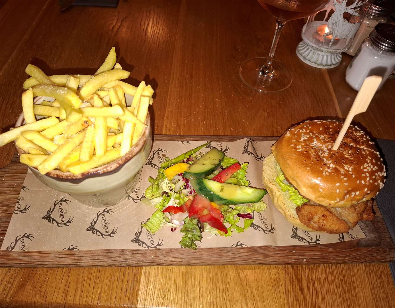 My build your own chicken burger from the Grill menu.