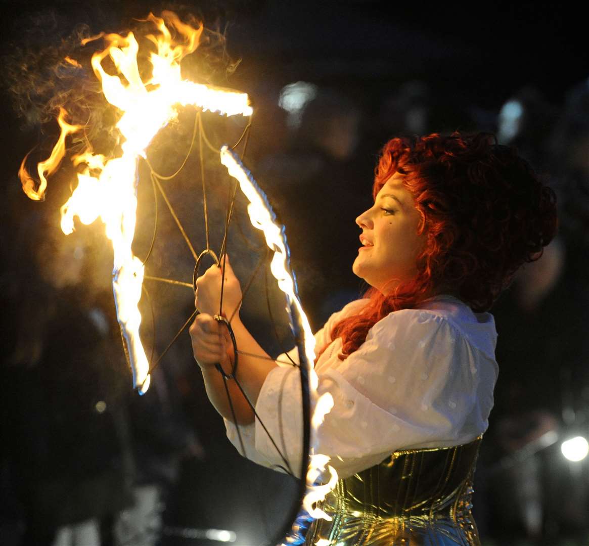 A fire display was part of the fun PHOTO: CHRIS LOWNDES