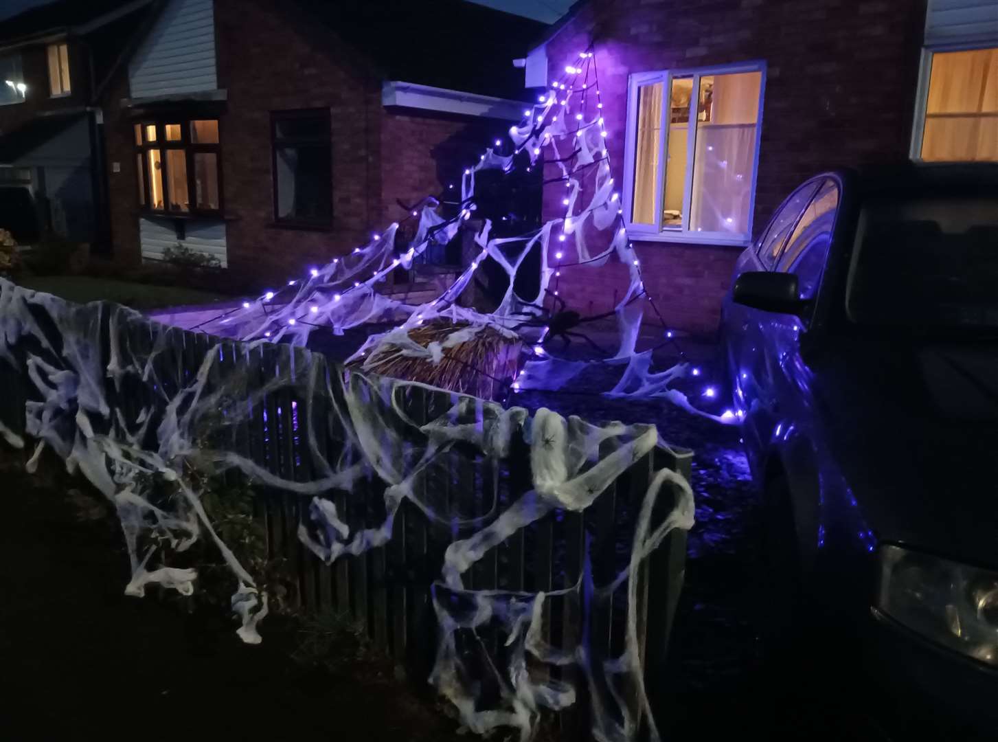 A house in Harrowby Road decorated for Halloween.