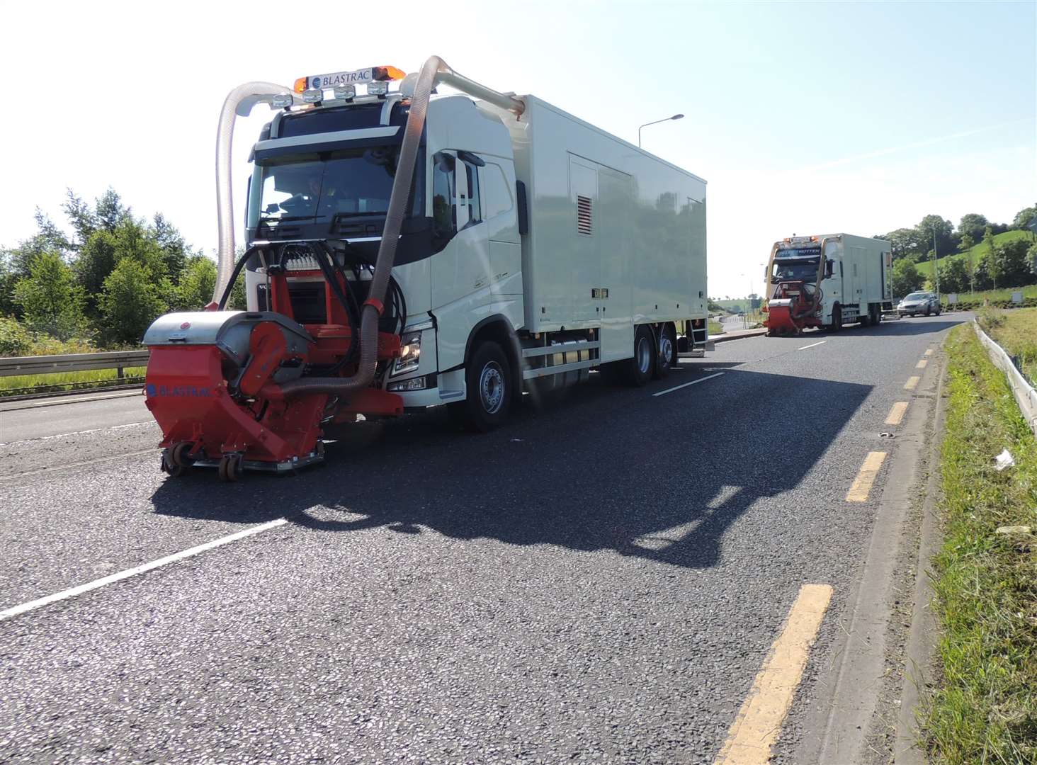 Specialist equipment is carrying road improvements for Lincolnshire County Council