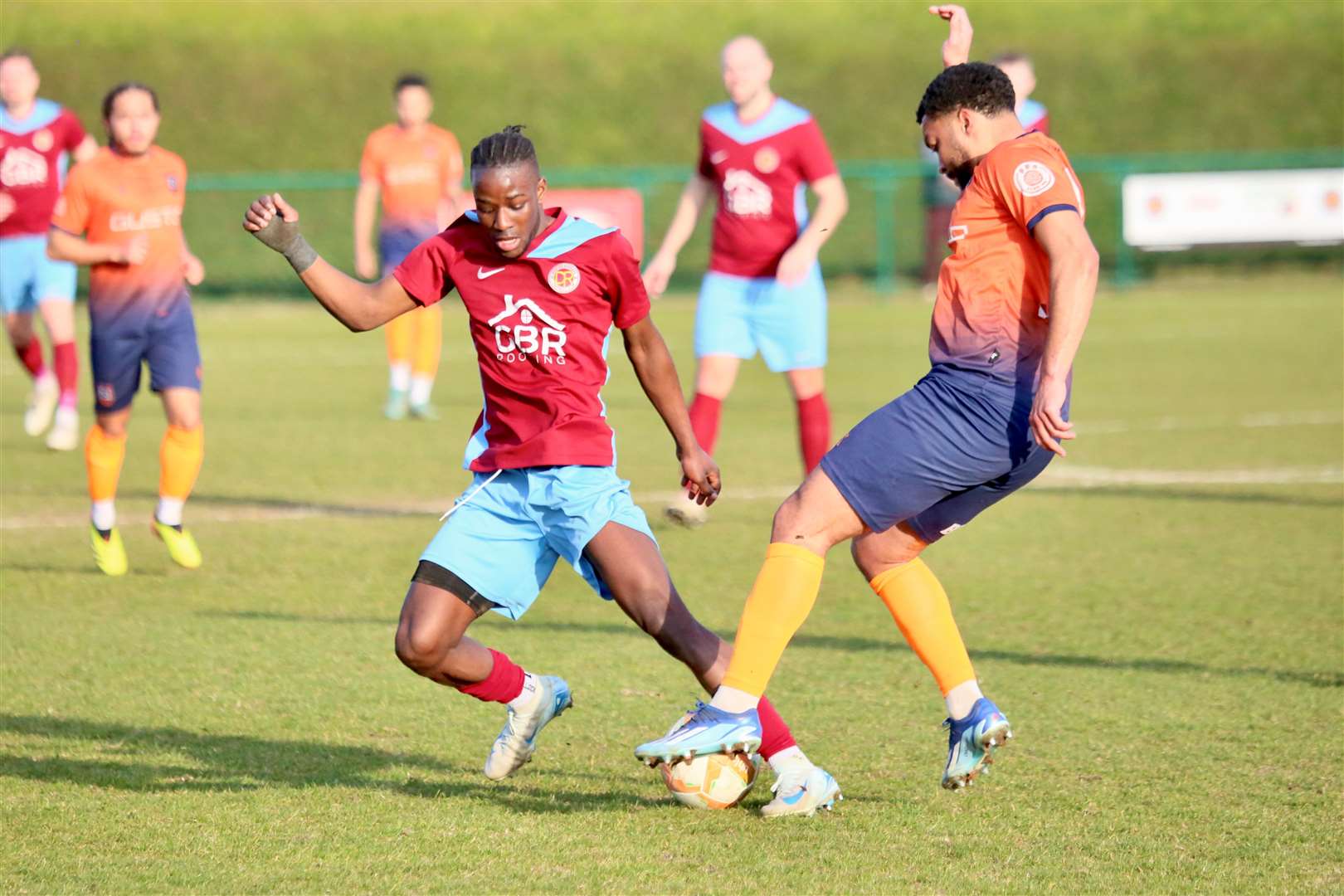 Action from Deeping Rangers' home win over Newark and Sherwood. Photo: Jason Richardson
