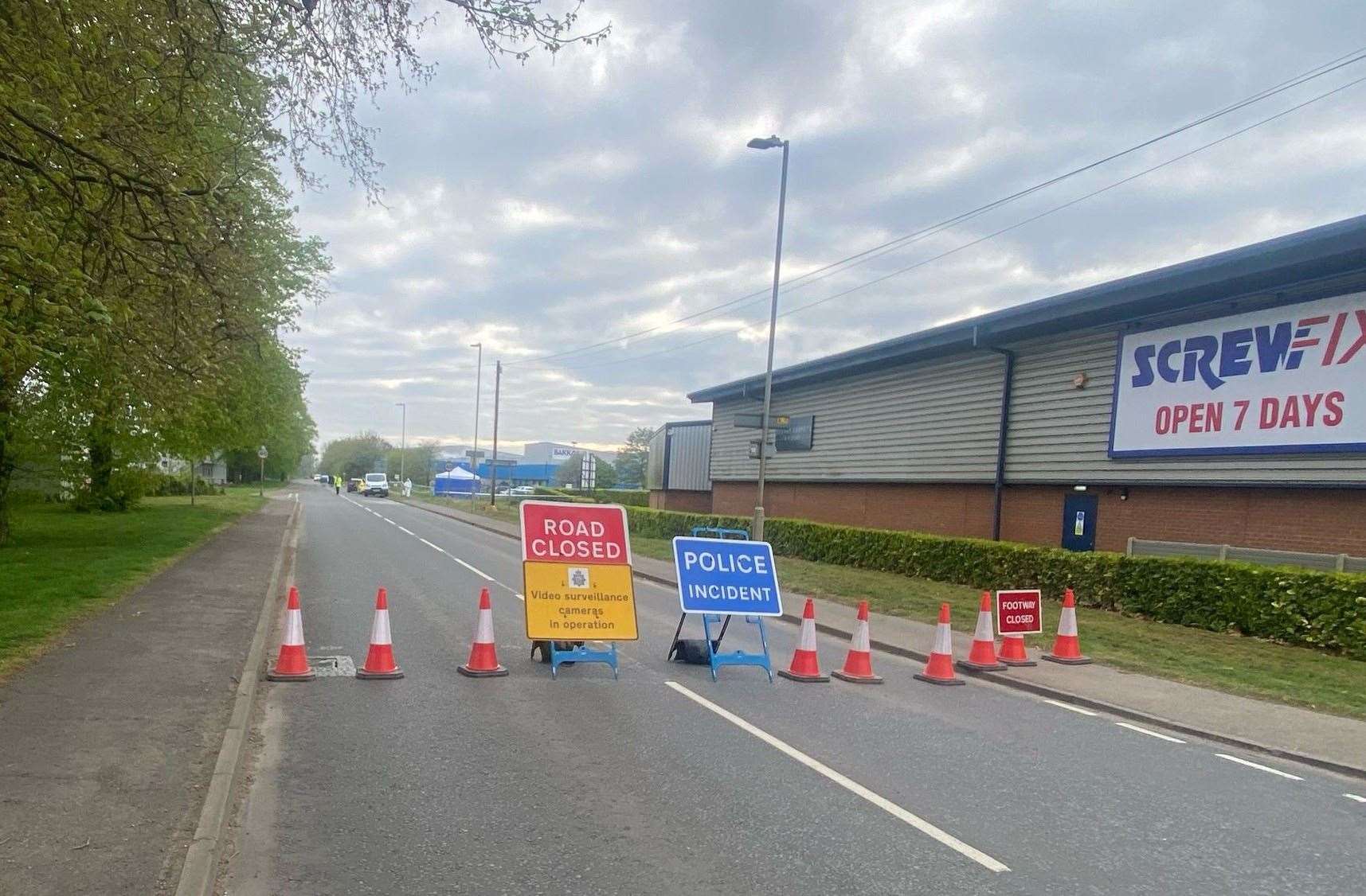 Police closed the road while they investigate an unexplained death