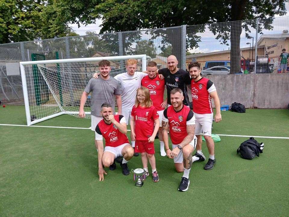 Freya with one of the teams taking part. Photo: Submitted/Matthew Ash