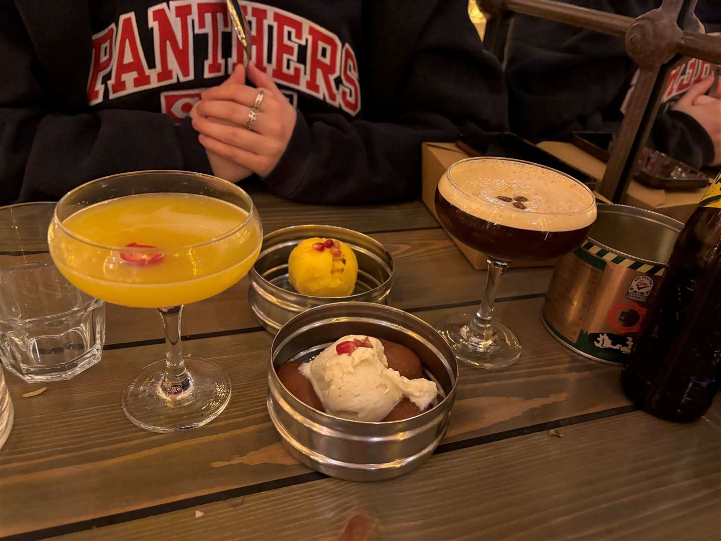 Desserts and cocktails