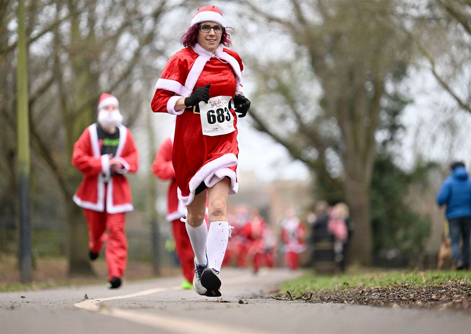 Did you spot Santa running through Wyndham Park?